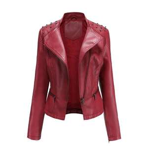 Veste en cuir pour femme de qualité supérieure, veste de motard en cuir véritable noir, veste en cuir pour femme à manches longues, 2026 - Product Image 6