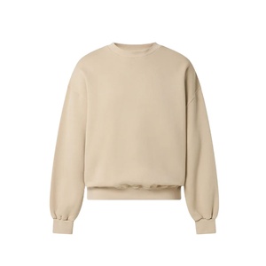 Sweat-shirt basique oversize à col rond pour homme, vêtement de travail décontracté avec impression en relief brodée, 100% coton, 2027 - Product Image 1