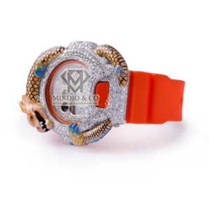 Montre Dragon MOISSANITE WORLD pour Homme, Luxe, 40mm, Moissanite, Quartz Analogique, Bracelet 20mm, Pièce de Monnaie Antique - Product Image 3