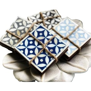 Sous-verre tendance en os incrusté pour la maison, le bureau, l'hôtel – Sous-verre artisanal finition lisse pour la décoration de tables à manger et de tables basses - Product Image 5