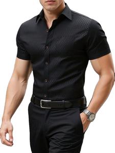 Polo pour homme 100% coton pur, coupe slim, manches courtes, uni, pour l'été, décontracté et professionnel, pour homme d'âge moyen - Product Image 5