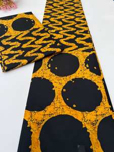 Tela Africana de Alta Calidad con Estampado de Cera de Ghana, 100% Algodón, para Ropa de Niñas, Manualidades y Bolsos - Product Image 6