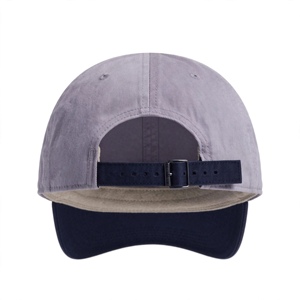 Casquette de baseball en denim gris Amkoor à 6 panneaux avec visière bleu foncé, respirante et imperméable, unisexe, réglable, décontractée pour adultes - Product Image 2