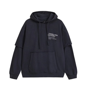 เสื้อสเวตเชิ้ตผู้ชายผ้าฝ้ายฟลีซ 100% สำหรับฤดูหนาว ปี 2025 ขายส่ง ทรงโอเวอร์ไซส์ มีฮู้ด สไตล์ลำลอง วินเทจ ล้างสีแล้ว มีกระเป๋า สกรีนสีตามสั่ง - Product Image 4