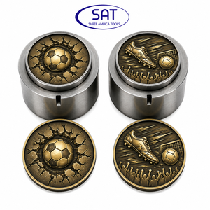 แม่พิมพ์เหรียญที่ระลึกฟุตบอล SAT Jewelry Power Strike สำหรับการหลอมและปั๊มเหรียญที่ระลึกกีฬาแบบกำหนดเอง อาร์เจนตินา บราซิล - Product Image 1