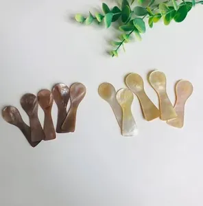 Cuillère en nacre naturelle, cuillère en coquille faite à la main, forme personnalisée pour vaisselle de luxe, cadeau de mariage, décoration de la maison - Product Image 4