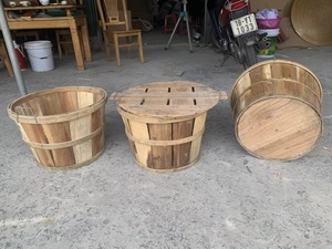 [DISPONIBLE] Seau à crabes en bois écologique, conteneur de capture de fruits de mer, panier de rangement pour fruits, marché, restaurant, Binh Thuan - Product Image 3