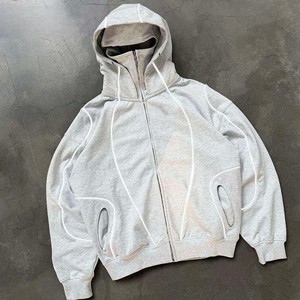 Mens Oversized Zip Hoodie Wholesale with Custom Graphic Fleece Digital Printing 100% Cotton for Winter Streetwear - Product Image 2