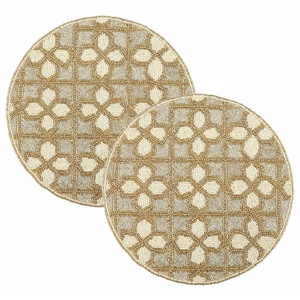 Hot Selling Round Glass Beaded <b>Table</b> <b>Mat</b> Handmade Glass Beads Place <b>Mat</b> For Dinning Thanksgiving Gathering & Festive Decor - Product Image 2