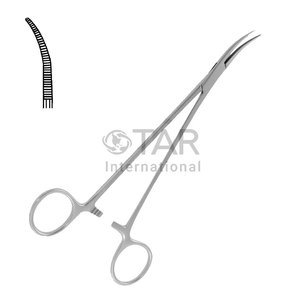 Pinces à artères Halsted courbées 18,0 cm en acier inoxydable de qualité supérieure, pinces chirurgicales hémostatiques pour la compression des vaisseaux, instruments médicaux - Product Image 2