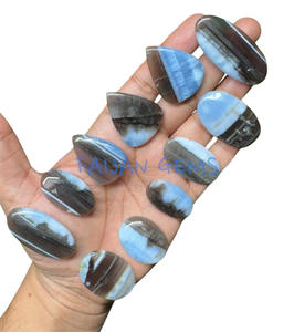 Cabochon de pierres précieuses en vrac opale bleue naturelle polie cristal de forme mixte pour la fabrication de pendentifs de bijoux de toutes tailles - Product Image 1