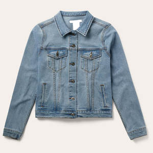 Veste en jean pour homme, col montant, 100% coton, qualité supérieure, écologique, respirante, pour l'hiver, vente en ligne - Product Image 1