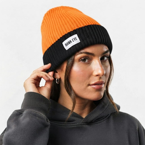 Gorro de Punto Acanalado de Dos Tonos con Logotipo Personalizado, Etiqueta Tejida Personalizada, Gorro de Invierno Unisex con Puño, Fabricación al por Mayor - Product Image 6