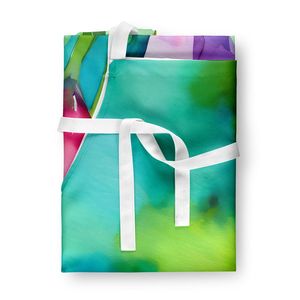 Tablier de Freesias à l'aquarelle multicolore pour adultes, pour la cuisine, la pâtisserie, l'artisanat, le jardinage optimal pour les femmes et les hommes. - Product Image 3