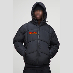 Veste matelassée à capuche décontractée pour hommes en gros avec logo personnalisé, fabricants de vêtements d'extérieur de luxe pour l'hiver, doudoune pour hommes - Product Image 4