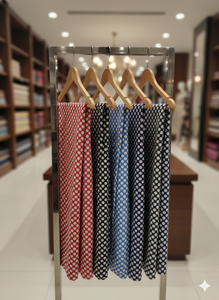 Le Souvenirs Tissu Popeline Uni à Pois 100% Coton Biologique Peigné Écologique Respirant et Absorbant l'Humidité pour Robe - Product Image 2