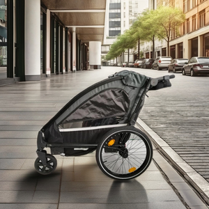 Remolque para Perros de Aleación de Aluminio para Bicicleta (Exploración Urbana) con Suspensión Independiente y Capacidad de Carga de 35 kg para Aventuras en Senderos - Product Image 1