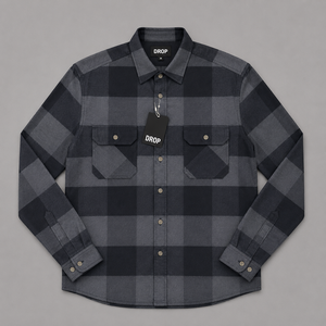 Chemise en flanelle à carreaux pour hommes, 100 % coton, manches longues, décontractée, boutonnée, style bûcheron, vente en gros, OEM ODM au Bangladesh - Product Image 2