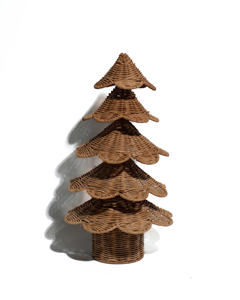 Escultura de Pino en Capas de Ratán, Decoración Sostenible de Fibra Natural para un Estilo Duradero Todo el Año - Product Image 3