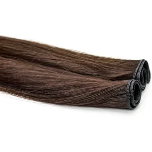 Extensiones de Cabello Humano Liso Marrón Largo, Cabello Remy con Base de Seda Transparente HD, Textura de Ondas Naturales, Cabello Personalizable - Product Image 5