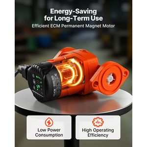 ปั๊มน้ำร้อนหมุนเวียนแบบเหล็กหล่อ F-007E-1F1 ประสิทธิภาพสูง 120V 20 ฟุต 16 GPM พร้อมหน้าแปลน 1 ชิ้น - Product Image 3