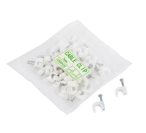 Factory Direct 4mm to 40mm <b>U</b> Shape <b>Nail</b> Cable Clip Pipe Fixing Wall Hanging PVC Pipe Wall Clamp Cable Clip Cable Clip 100Pcs/bag - Product Image 5