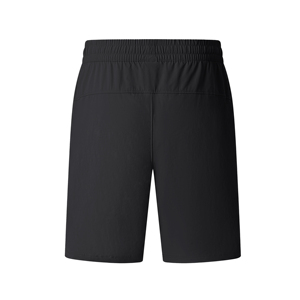 Men's Solid <b>Black</b> Nylon Quick Dry Breathable Drawstring Bermuda Shorts with Pockets Casual Style - Product Image 5