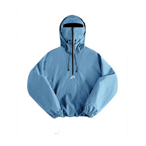 Custom Blue Face Cover Hooded Pullover Windbreaker Men’s <b>Lightweight</b> Outdoor Streetwear Men's <b>Jacket</b> OEM Technical Windbreaker - Product Image 5