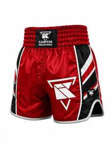Superior Quality Boxing Shorts <b>Men</b> Red Black White Logo Front Quick Dry Polyester Fight <b>Trunks</b> Boxing Shorts With OEM - Product Image 5
