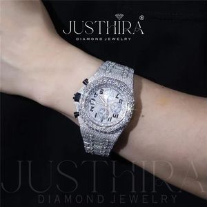 Hot Sale Luxury Moissanite Diamond <b>Watch</b> Iced Out Hip Hop Style Heavy Stainless Steel Band <b>Waterproof</b> <b>Watch</b> Available For Sale - Product Image 4