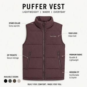 Veste sans manches matelassée personnalisée OEM ODM, fabricant de gilets d'hiver pour femmes en marque privée - Product Image 6