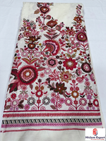Tissu en dentelle brodée jacquard en polyester, enduit PA, fabricant de tissus sur mesure OEM ODM, fournisseur de textiles, usine de personnalisation