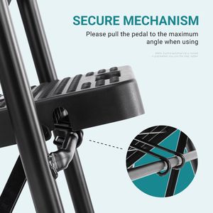 3 <b>Step</b> Insulated <b>Folding</b> <b>Step</b> <b>Stool</b> Anti-Slip Pedal Lightweight Portable Ladder 800Lbs Capacity Black - Product Image 3