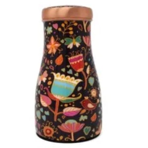 Bouteille en cuivre émaillée pour boisson, avec motif floral, pour jus de mangue et citron, idéale pour le lait - Product Image 2