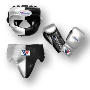Ensemble d'entraînement de boxe professionnel Winning, équipement de boxe Winning en cuir, protège-tête, gants, protège-guêtres - Product Image 6