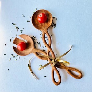 Cuillères et fourchettes à salade en bois – Ustensiles de qualité supérieure pour des repas élégants au quotidien - Product Image 4