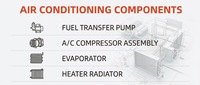 Compresseur de climatisation automobile universel de haute qualité, évaporateur, radiateur de chauffage, pompe de transfert de carburant, pièces automobiles conformes à la norme ISO TS16949