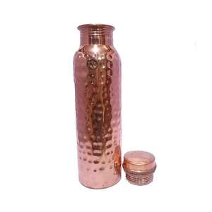 Juego de botellas de agua de cobre con tapa roscada, acabado martillado, portátil, estilo tradicional chino, con tapas - Product Image 3