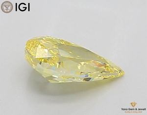 Diamant de laboratoire CVD en forme de poire, clarté VS2, couleur jaune vif fantaisie, 1,00 CARAT avec certificat IGI pour alliance - Product Image 6