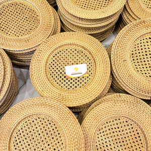 Vietnam Rustic Rattan Charger Plate 33inch For Making Romantic <b>Table</b> Settings And Boutique Hotel Decor 99 Gold Data - Product Image 4