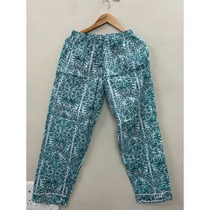 Conjunto de Pijama de Algodón 100% para Mujer, Estampado Floral, Ropa de Dormir Suave y Transpirable, Cintura Elástica, Dos Piezas - Product Image 5