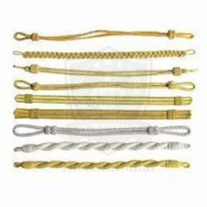 High Quality Double <b>Braided</b> Nylon/Cotton <b>Cord</b> Coated Twisted Draw Cords Pattern Design for Ceremonial Uniforms Customizable - Product Image 6