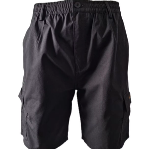Short de bain décontracté d'été le plus vendu, uni, avec logo frontal, taille mi-haute élastique, tricoté, respirant, séchage rapide, en polyester écologique - Product Image 1