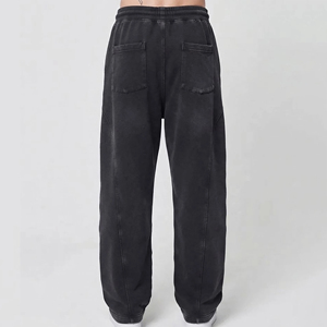 Casual Wear Custom Made Hip Hop Style Straight Leg <b>Baggy</b> Stacked <b>Joggers</b> For Men Gym & Training Wear Lightweight Sweatpants - Product Image 3