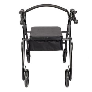 Deambulatore in Ferro Leggero, Comodo e Resistente con Ruote per Terapia Riabilitativa (Nero e Rosso) - Product Image 6