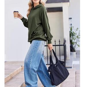 Nuevo diseño de sudadera con capucha para mujer, 100% algodón, tejida, de invierno, manga larga, lisa, cómoda, informal, de Bangladesh, al mejor precio. - Product Image 5