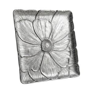 Luxury Square Gold Aluminum Decorative Tray <b>Set</b> of 2 Handcrafted Hammered Metal Platter for Hotel Restaurant Tableware - Product Image 6