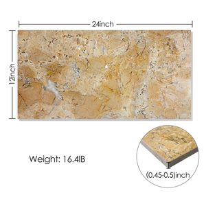 12*24 piastrelle di marmo naturale lucido oro giallo Beige vera pietra di marmo 4 pezzi Per scatola - Product Image 4