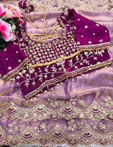 Sequence Buti <b>Satin</b> Saree with Jhalar Tassel <b>Blouse</b> Royal <b>Satin</b> Sequence Saree – Net Back Jhal <b>Blouse</b> Heavy Buti Embroidered - Product Image 6