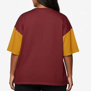 OEM New Arrival 2 Tone Women's Crop T-Shirts 220 GSM Regular Fit Custom DTF Printed Logo Streetwear Summer 100% Cotton T-Shirts - Product Image 2